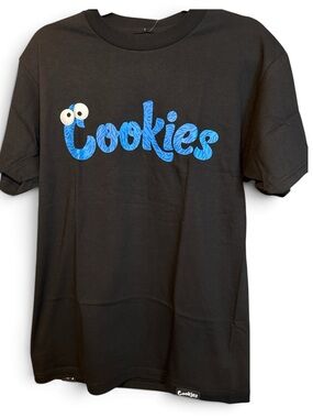 Cookies SF Cookie Monster Logo Black T Shirt Size Medium NWT